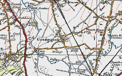 Old map of Cossington in 1921