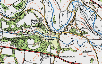 Old map of Costessey Park in 1922