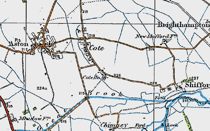 Old map of Cote in 1919