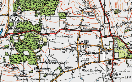 Old map of Cote in 1920