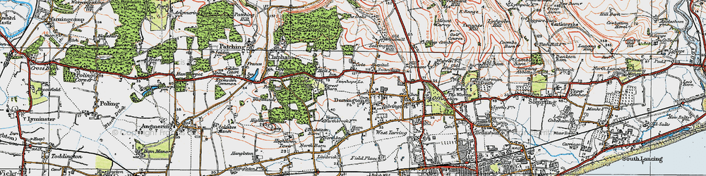 Old map of Cote in 1920