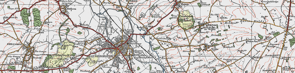 Old map of Cotes in 1921