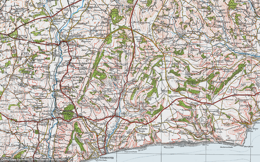 Old Map of Historic Map covering Barnes Surges in 1919