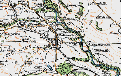 Old map of Wilden Beck in 1925
