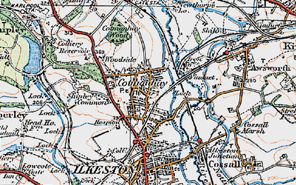 Old map of Cotmanhay in 1921