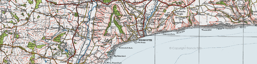 Old map of Cotmaton in 1919