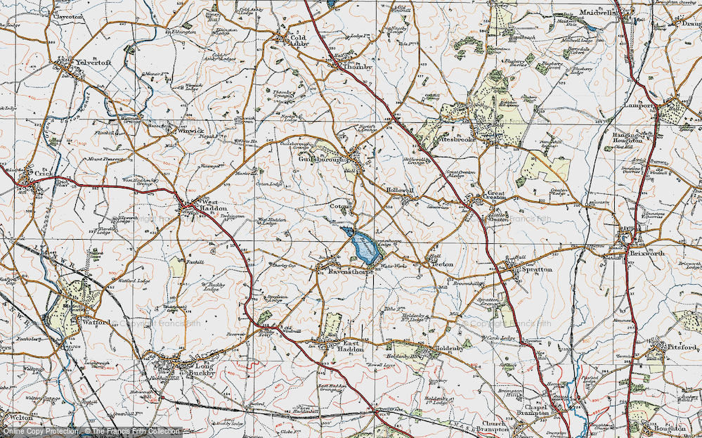 Old Map of Coton, 1919 in 1919