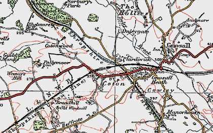 Old map of Coton in 1921