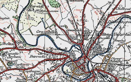 Old map of Coton Hill in 1921