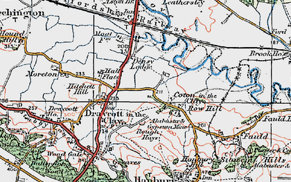 Old map of Coton in the Clay in 1921