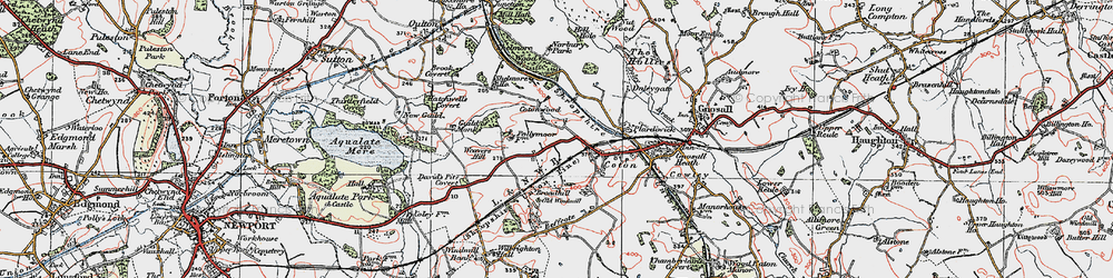 Old map of Cotonwood in 1921