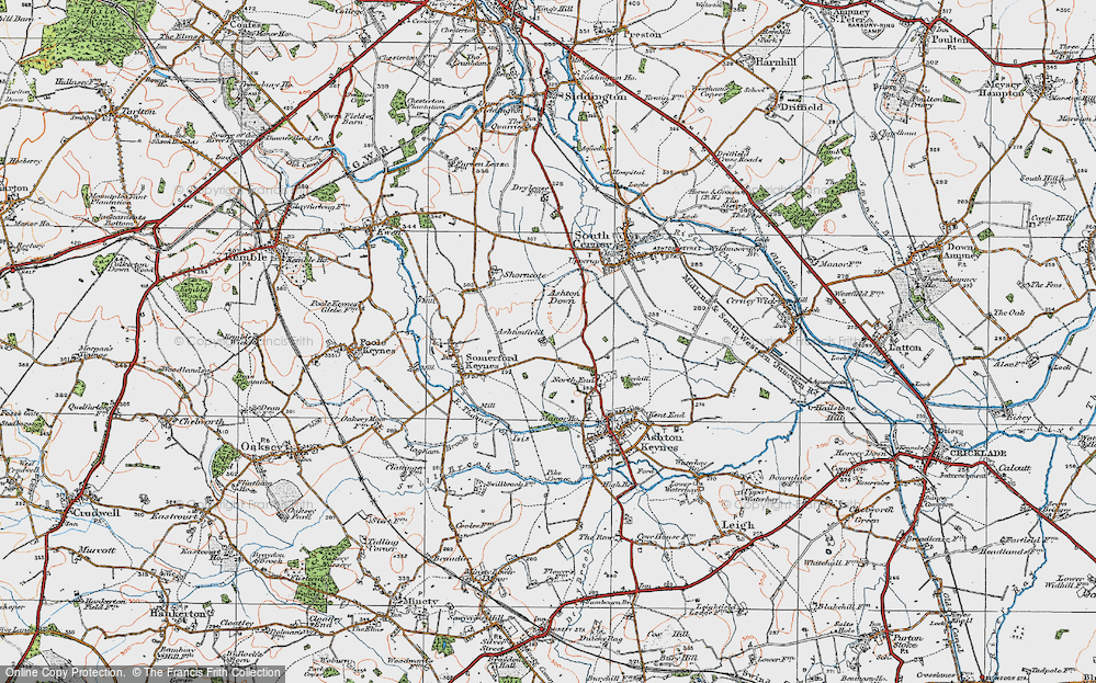 Old Map of Cotswold Community, 1919 in 1919