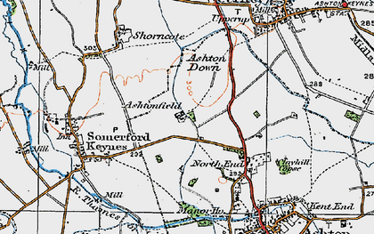 Old map of Cotswold Community in 1919
