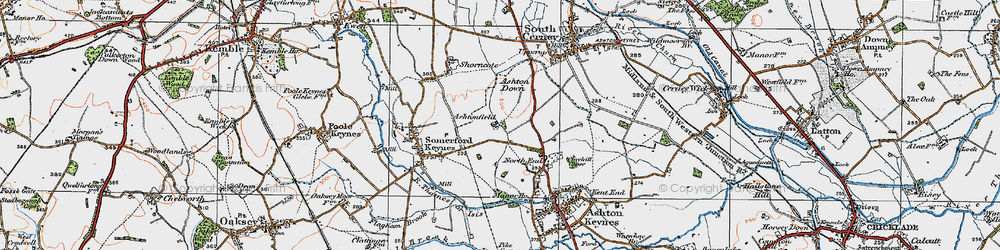 Old map of Cotswold Community in 1919