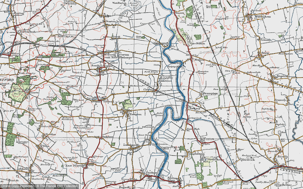 Old Map of Cottam, 1923 in 1923