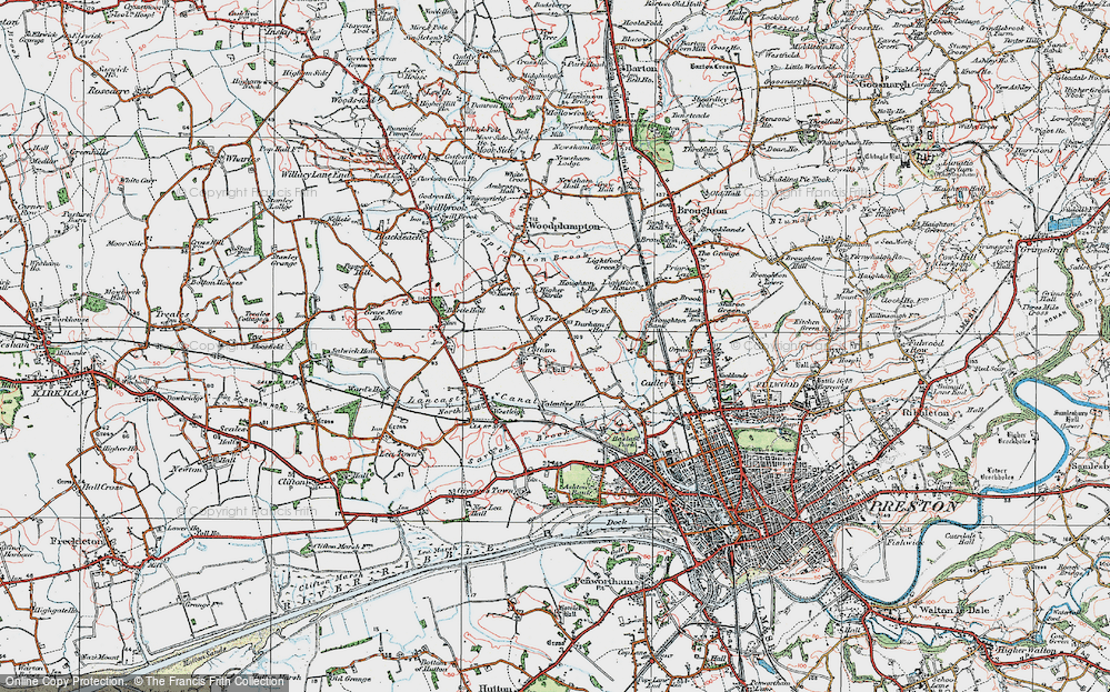 Old Map of Cottam, 1924 in 1924