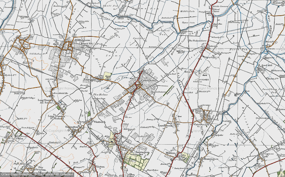 Old Map of Cottenham, 1920 in 1920
