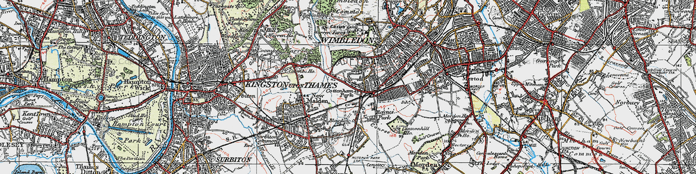 Old map of Cottenham Park in 1920