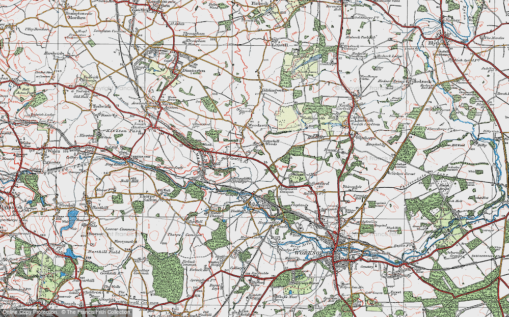 Old Map of Cotterhill Woods, 1923 in 1923