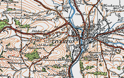 Old map of Cotteylands in 1919