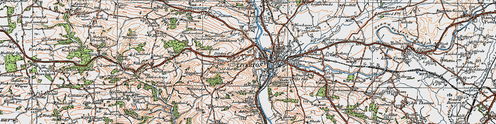 Old map of Cotteylands in 1919