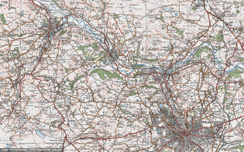 Old Map of Cottingley, 1925 in 1925