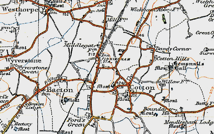 Old map of Cotton in 1920