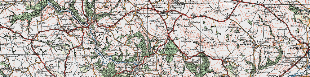 Old map of Cotton in 1921