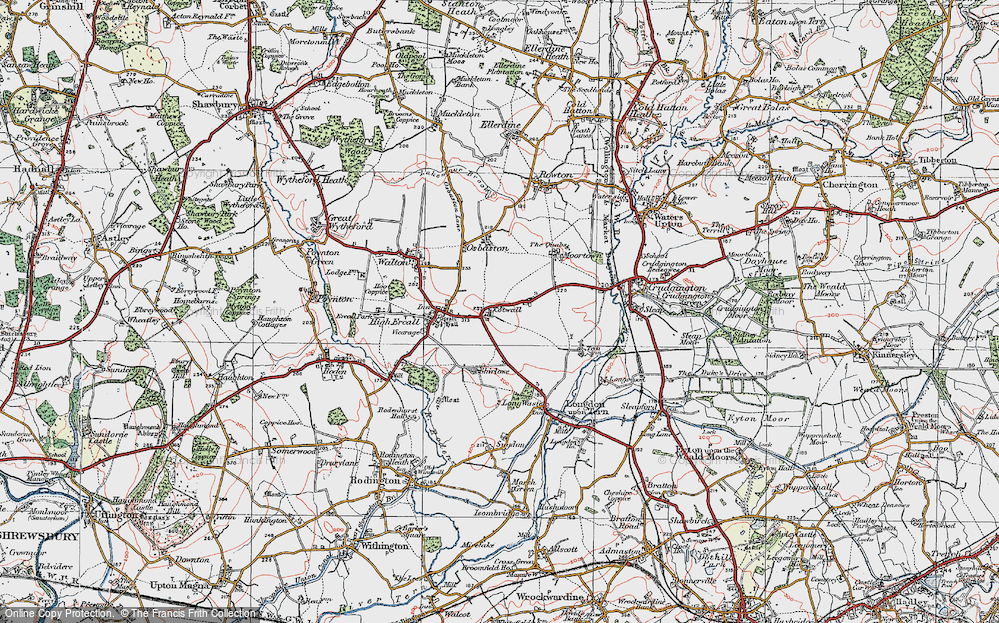 Old Map of Cotwall, 1921 in 1921