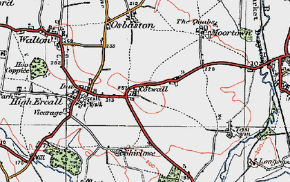 Old map of Cotwall in 1921