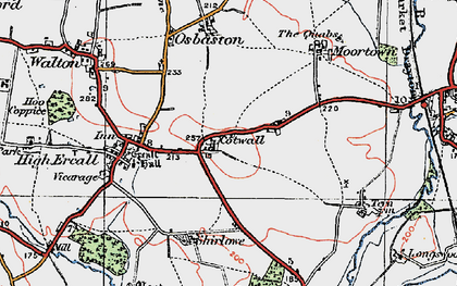 Old map of Shirlowe in 1921