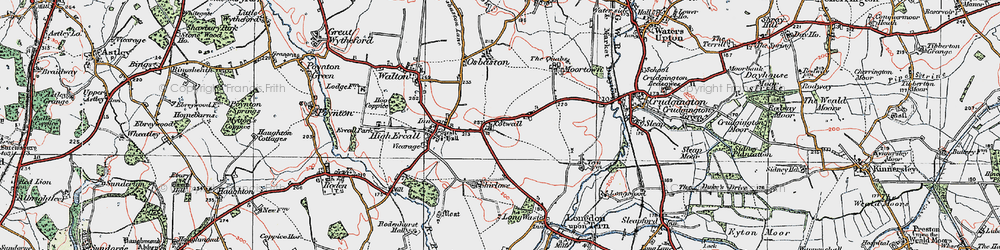 Old map of Cotwall in 1921