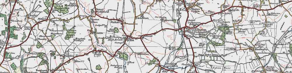 Old map of Shirlowe in 1921