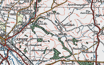 Old map of Cotwalton in 1921
