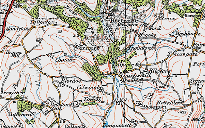 Old map of Trevego in 1919