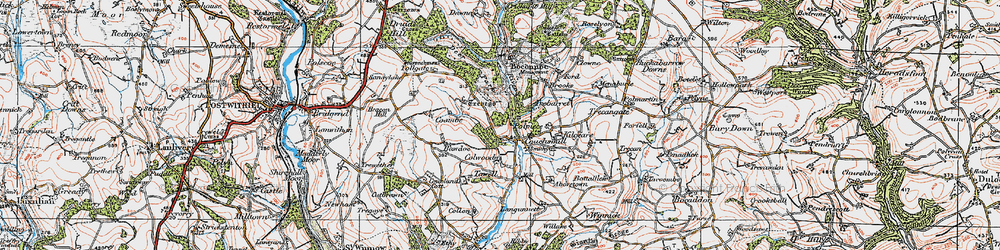 Old map of Trevego in 1919