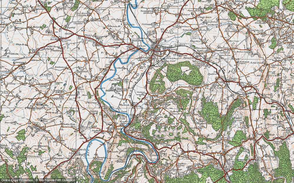 Old Map of Coughton, 1919 in 1919