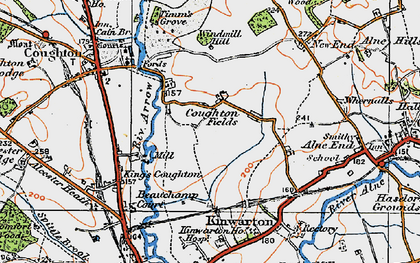 Old map of Coughton Fields in 1919