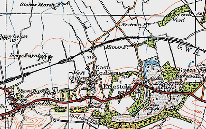 Old map of Coulston in 1919