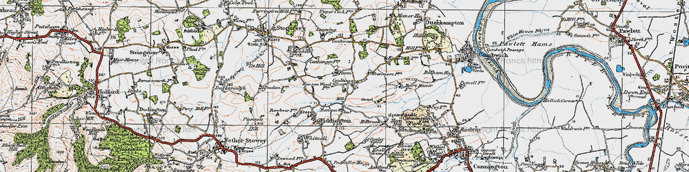 Old map of Coultings in 1919