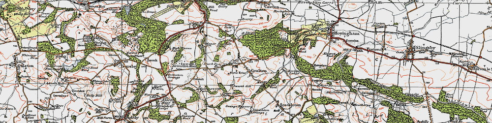 Old map of Coulton in 1925