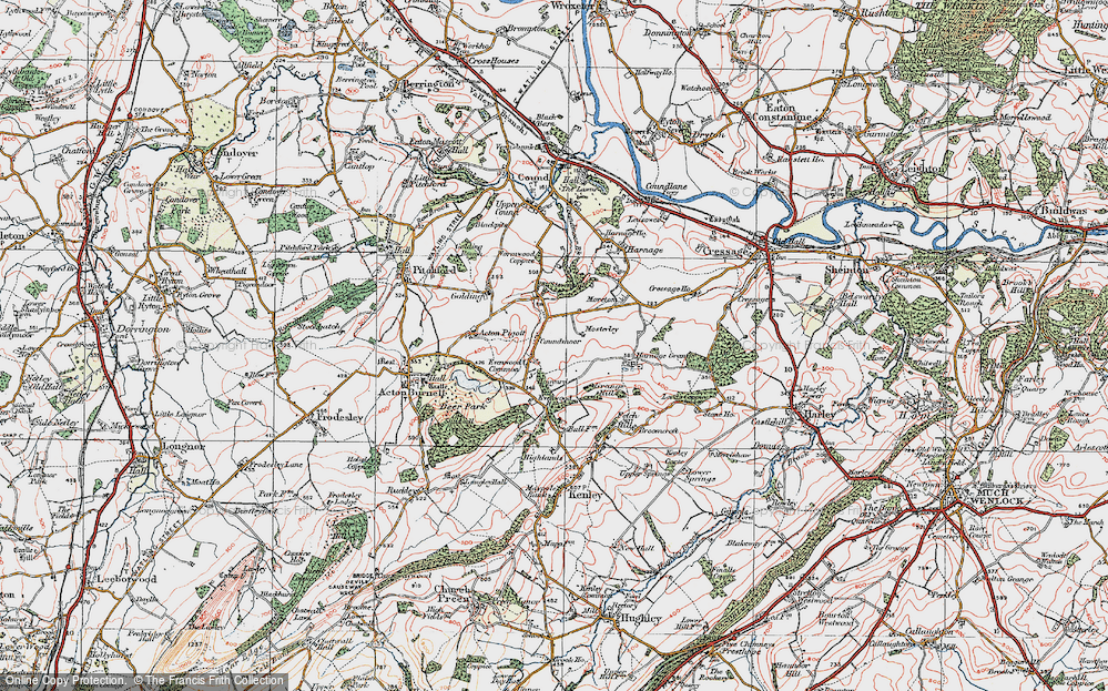 Old Map of Historic Map covering Evenwood in 1921