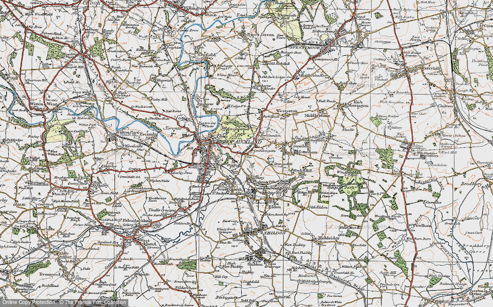 Old Map of Coundongate, 1925 in 1925