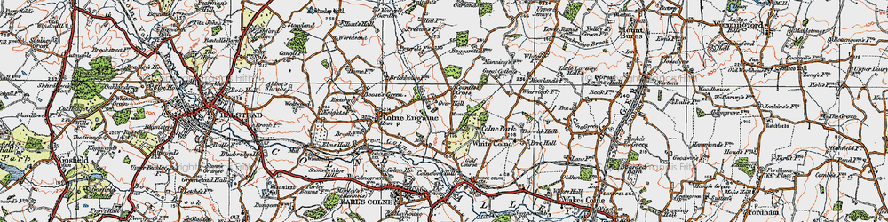 Old map of Countess Cross in 1921