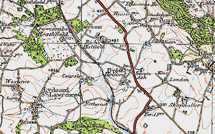 Old map of Coursley in 1919