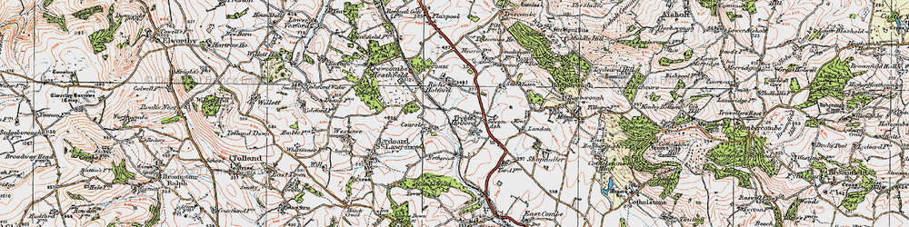 Old map of Coursley in 1919