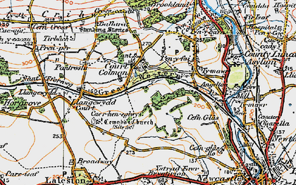 Old map of Court Colman in 1922