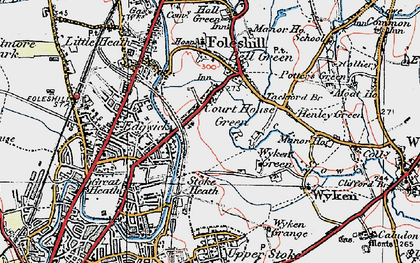 Old map of Court House Green in 1920