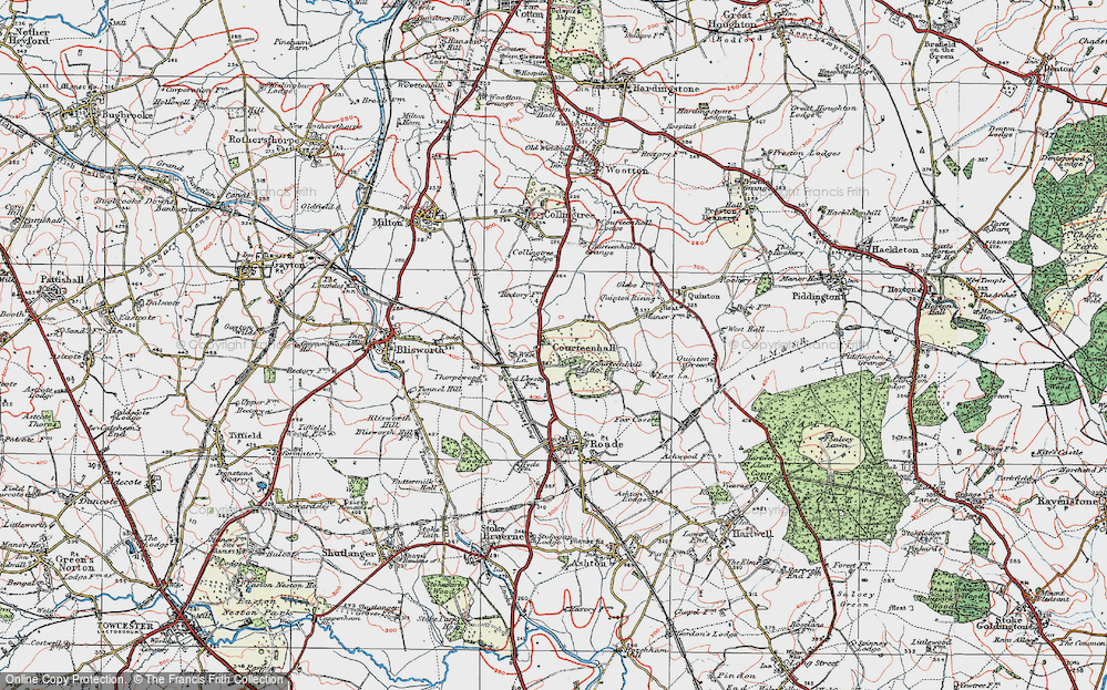 Old Map of Courteenhall, 1919 in 1919