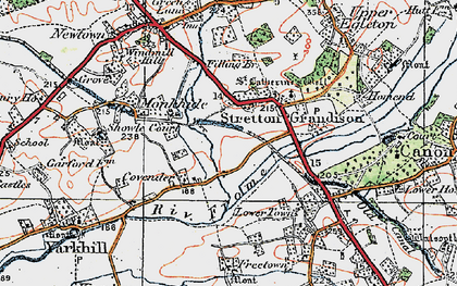 Old map of Covender in 1920